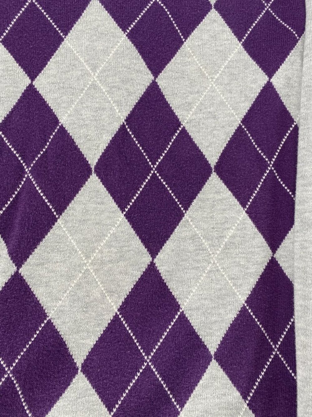 Tommy Hilfiger 100% Pima Cotton Knit Sweater Women's Medium Multicolor Argyle - Picture 6 of 12